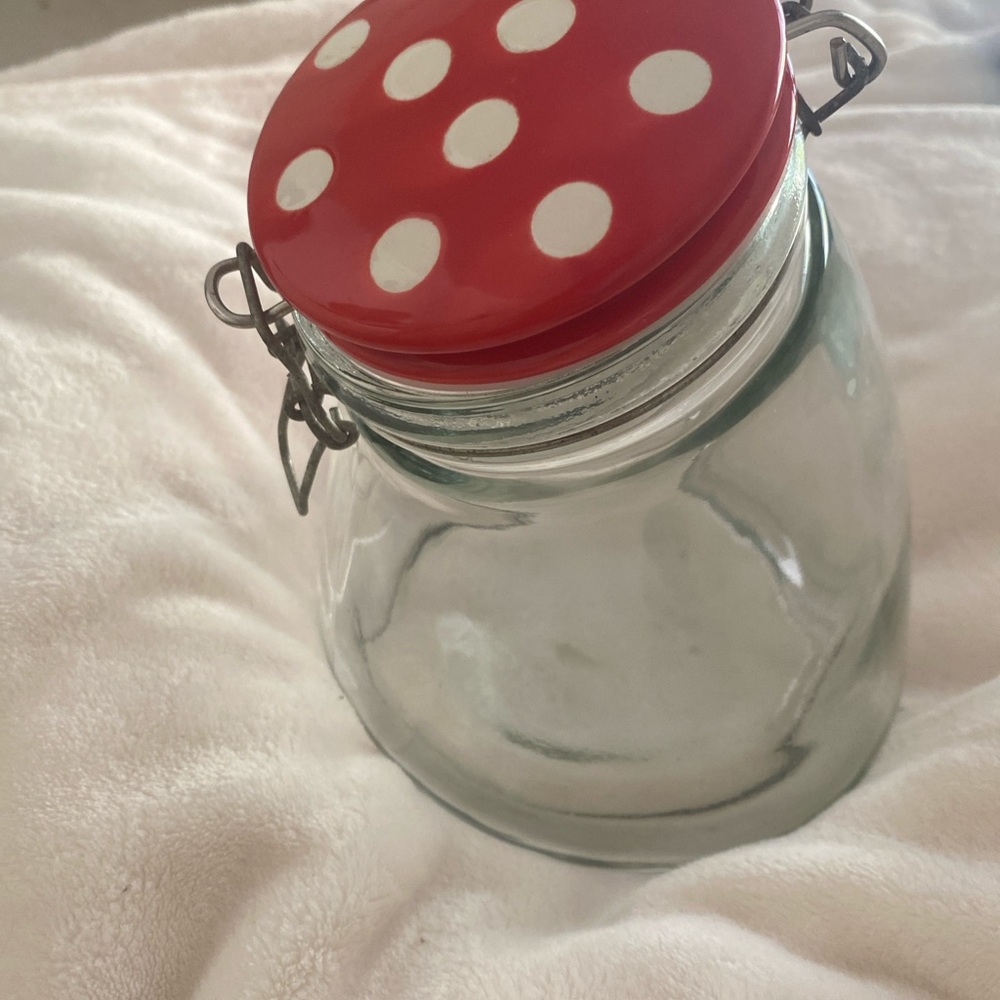 Large polka dot jar